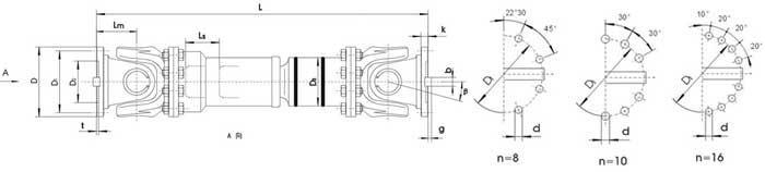 SWC-BF型標準伸縮法蘭式萬向聯(lián)軸器